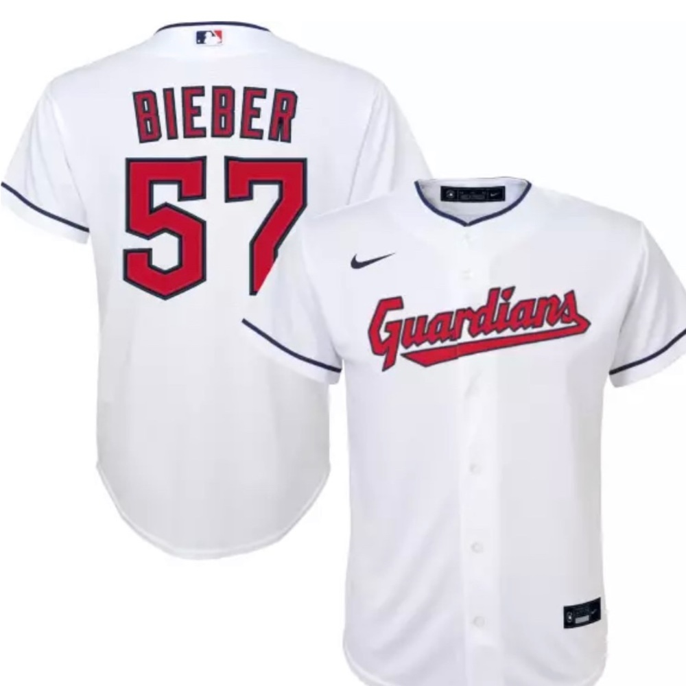 Cleveland Guardians Bieber Youth Jersey #57